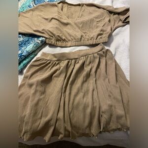 Crop top and skirt set